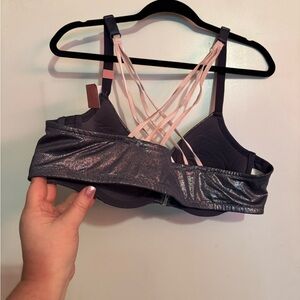 NWT Lane Bryant Strappy Front Closure Bra with Pink Criss-Cross straps